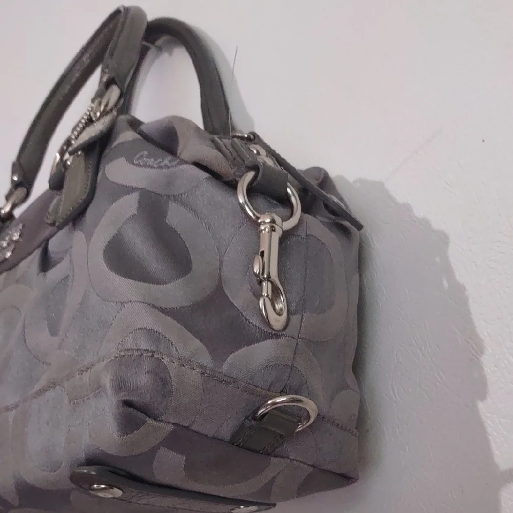 Coach Gray and Black Satchel - Picture 9 of 16